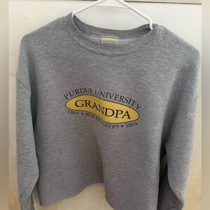 Long sleeve cropped Purdue sweatshirt
